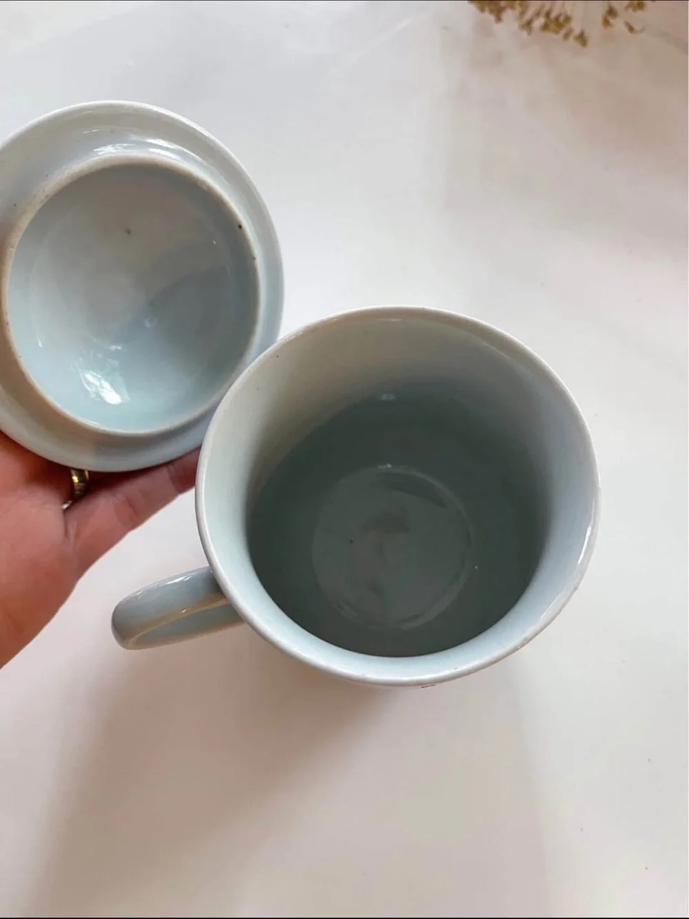 Vintage Chinese Porcelain Lidded Mug
